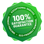 100% Satisfaction Guarantee, Exceptional Service, Honest Pricing, Eco-Friendly Removal