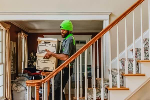 The Junkluggers removing boxes from home