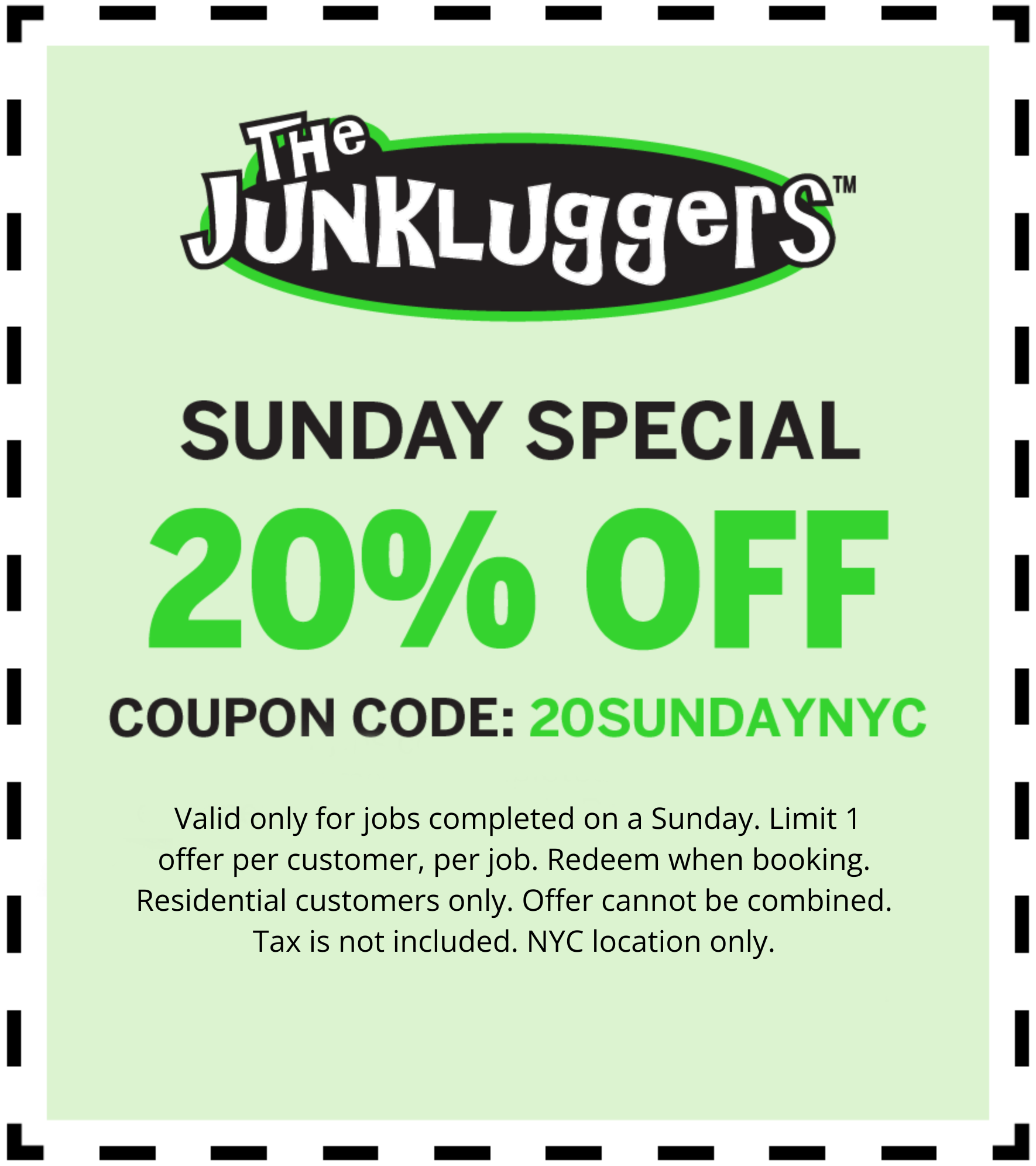The Junkluggers of New York City Coupons