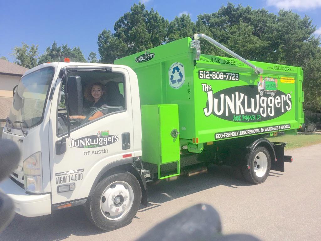 Chavez in a Junkluggers' truck